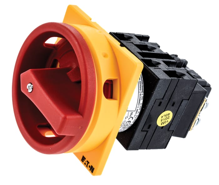 Eaton 3P Pole Panel Mount Isolator Switch - 20A Maximum Current, 6.5kW Power Rating, IP65