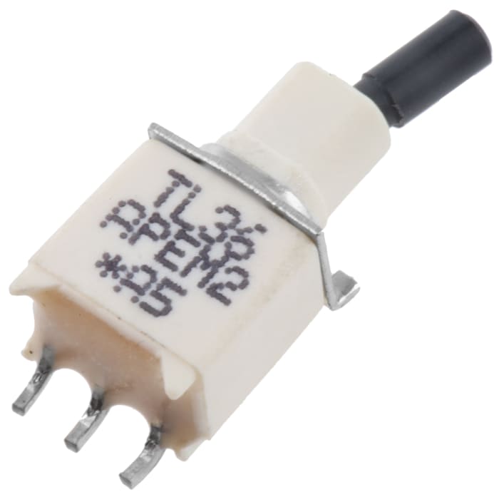 Toggle Switch / Toggle Anahtar, Tek Kutuplu Çift Atımlı (SPDT), 20 V'de 400 mA, PCB'ye Monte, Mandallama