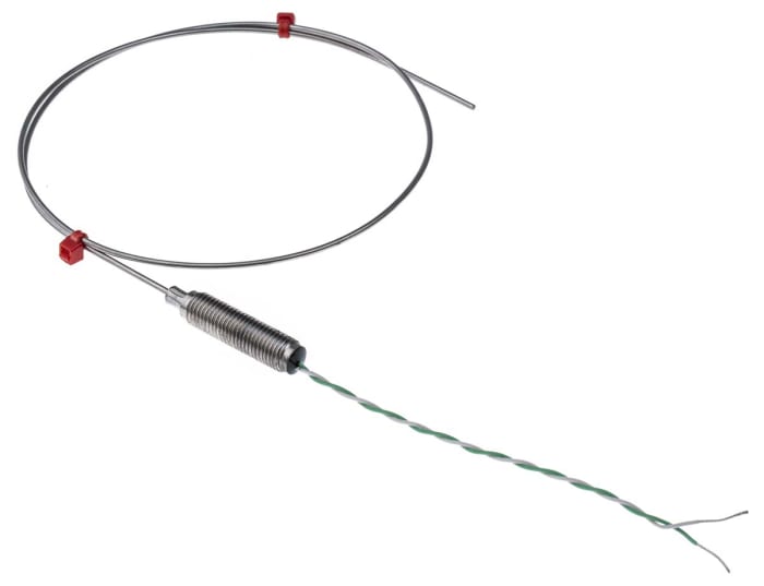 RS PRO Type K Thermocouple 500mm Length, 1.5mm Diameter → +1100°C