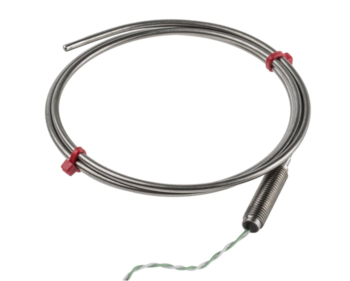 RS PRO Type K Thermocouple 1m Length, 3mm Diameter → +1100°C