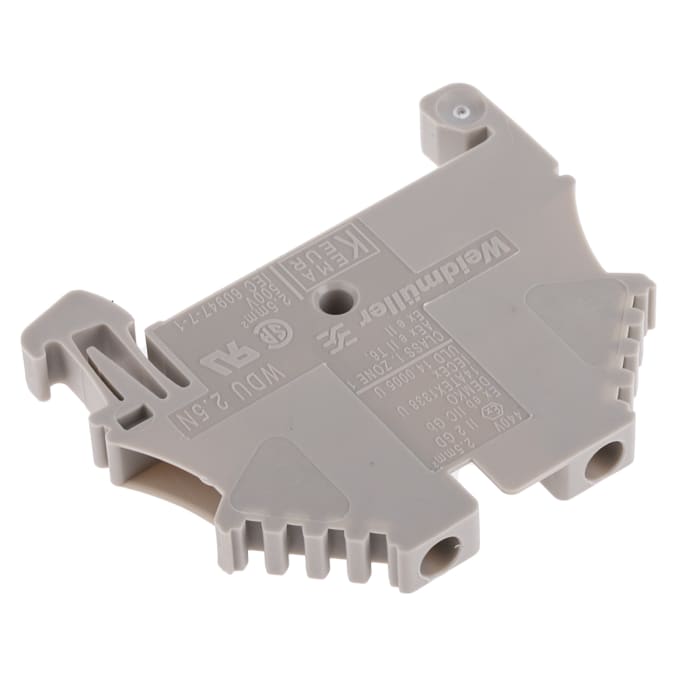 Weidmuller 1023700000 WDU Series Brown, 2.5mm², Single-Level, Screw Termination, ATEX, IECEx