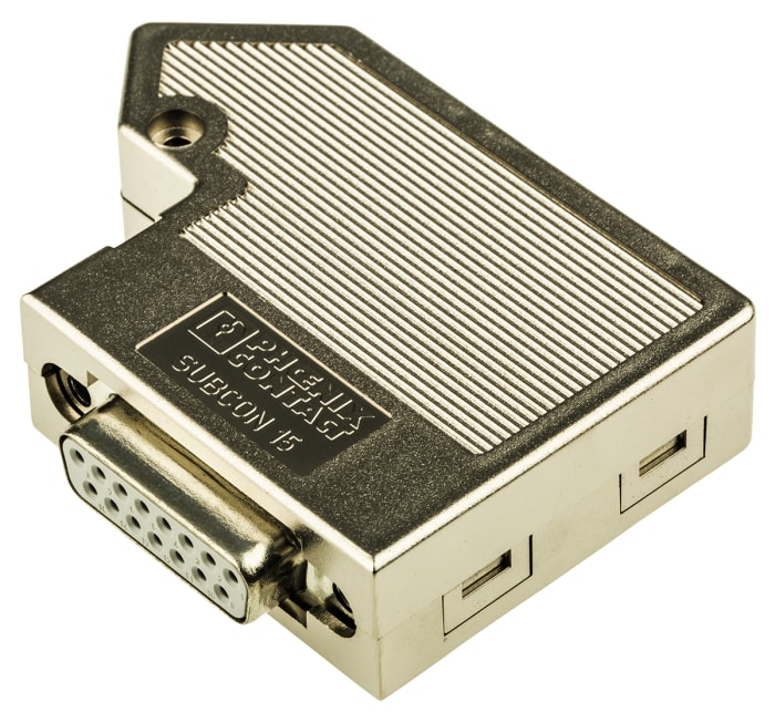 Phoenix Contact SUBCON 15/F-SH 15 Way Right Angle Cable Mount D-sub Connector Socket, 2.77mm Pitch