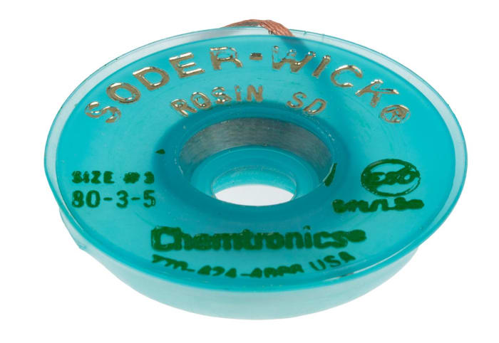 Chemtronics 1.5m Desoldering Braid, Width 2mm