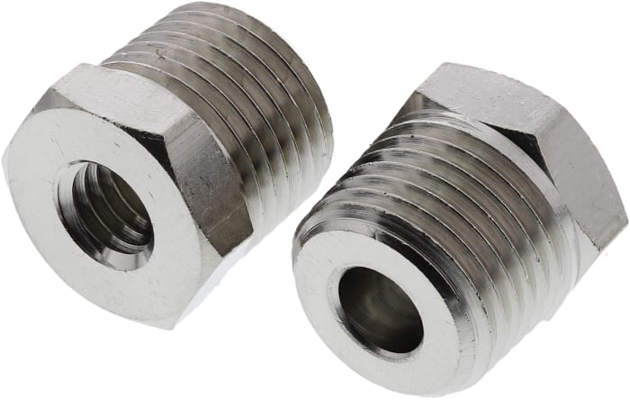 M-5B SMC | SMC M Series Straight Threaded Adaptor, M5 Female to R 1/8 ...