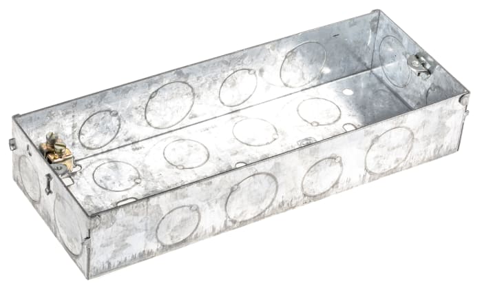 MK Electric Boxes Steel Back Box, BS, IP20, 3 Gangs, 203 x 75 x 35mm