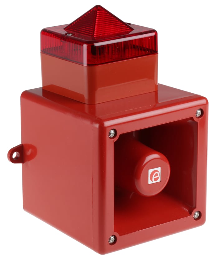 e2s AL105N Series Red Sounder Beacon, 230 V ac, Wall Mount, 112dB at 1 Metre