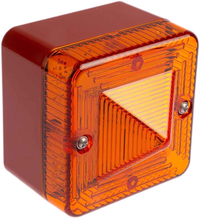 e2s L101X Series Amber Flashing Beacon, 24 V ac/dc, Surface Mount, Xenon Bulb, IP66