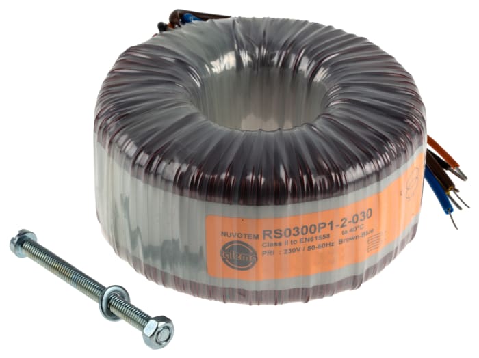 Transformateur torique Nuvotem Talema 2 sorties, 230V c.a. → 2 x 25V c.a., 300VA