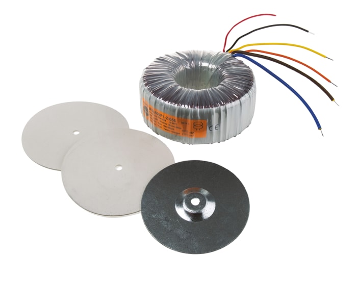 Nuvotem Talema 230V ac, 2 x 55V ac Toroidal Transformer, 500VA 2 Output