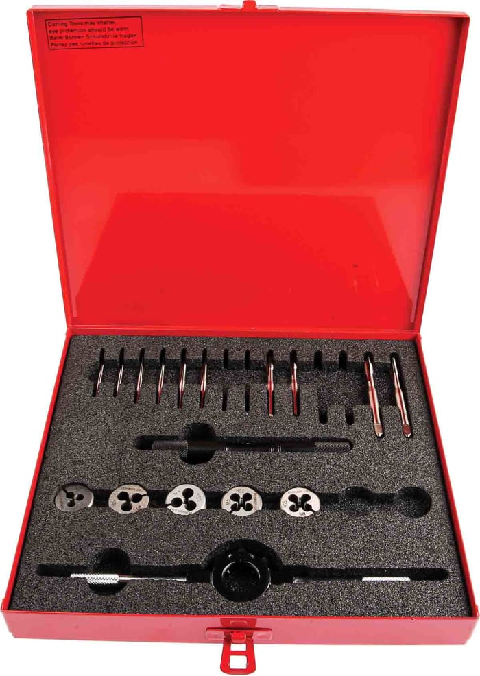 Dormer 12-Piece HSS Thread Tap & Die Set, M2 - M6 Taps, M2 - M6 Dies