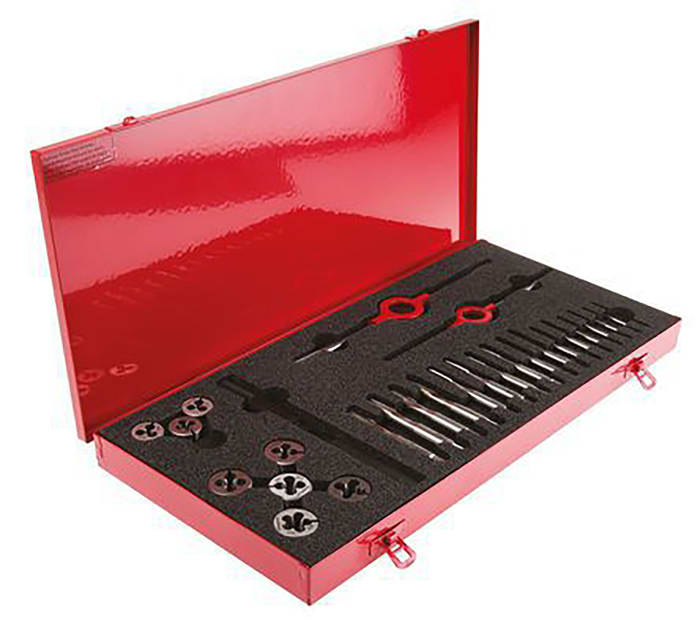 Dormer 27-Piece HSS Thread Tap & Die Set, M3 - M10 Taps, M3 - M10 Dies