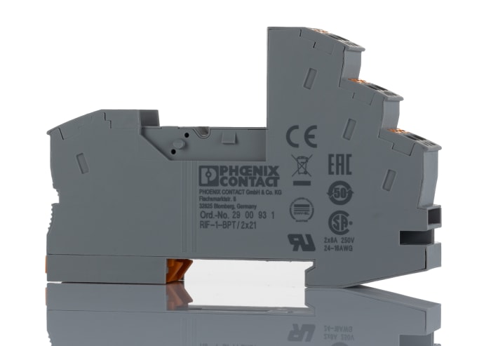 Phoenix Contact RIF-1-BPT/2X21 250V ac/dc Relay Base