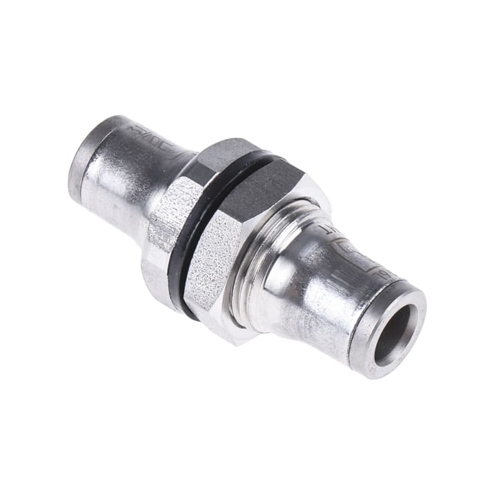 Racor neumático Legris LF3800, , Adaptador pasamuros, con. A Encaje a presión, 6 mm, con. B Encaje a presión, 6 mm