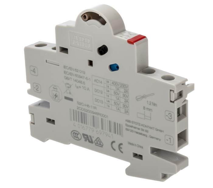 2CDS200946R0001 S2C-H6-11R ABB | ABB Auxiliary Contact, 2 Contact, NO ...