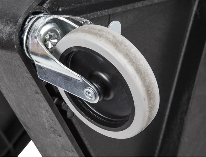 RS PRO | RS PRO 2 Polyethylene Rubber Trolley, 885 mm, 180 kg Load, 610 ...
