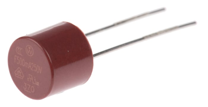 Littelfuse PC Board Non Resettable Fuse, Radial 500mA, 250V ac