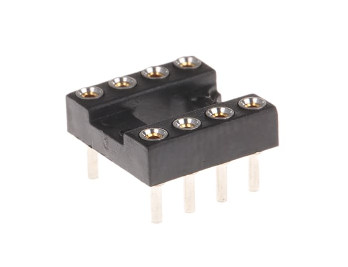Winslow 2.54mm Pitch Vertical 8 Way, Through Hole Turned Pin Open Frame IC Dip Socket, 3A
