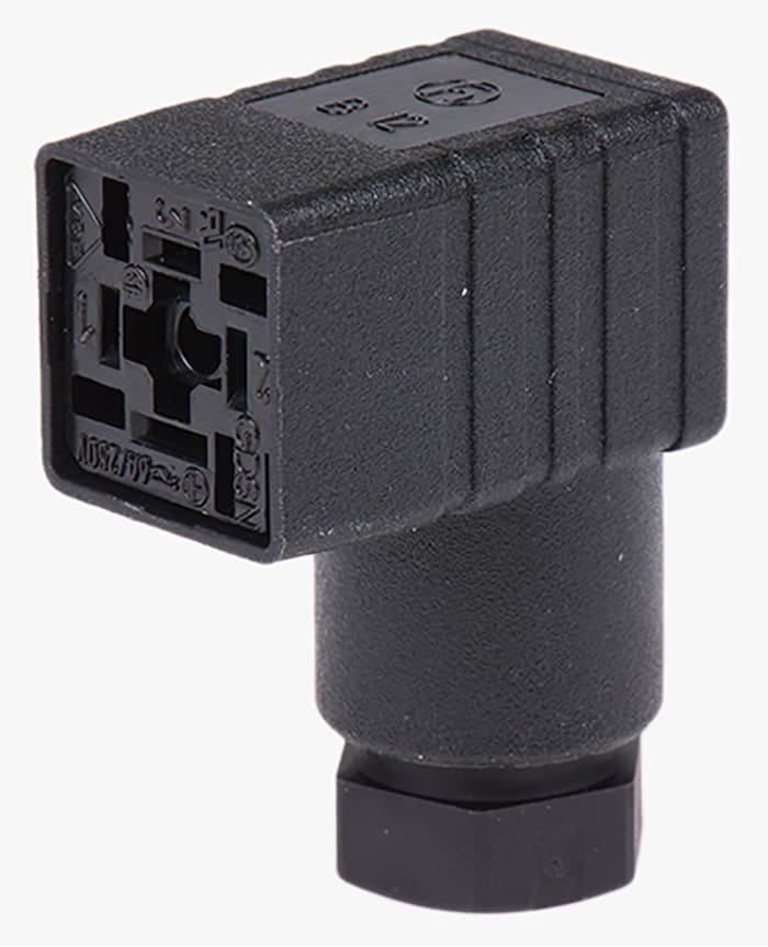 Hirschmann GDSN 2P+E DIN 43650 C, Female Solenoid Valve Connector, 250 V ac/dc Voltage