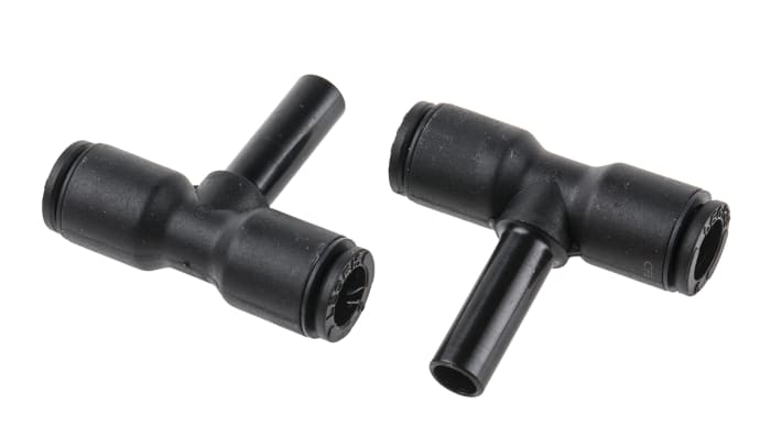 Legris LF3000 Series Tee Tube-to-Tube Adaptor Push In 6 mm, Push In 6 mm to Push In 6 mm, Tube-to-Tube Connection Style