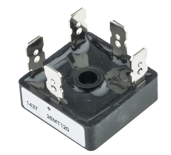 Vishay Bridge Rectifier, 25A, 1200V, 3-phase, 5-Pin