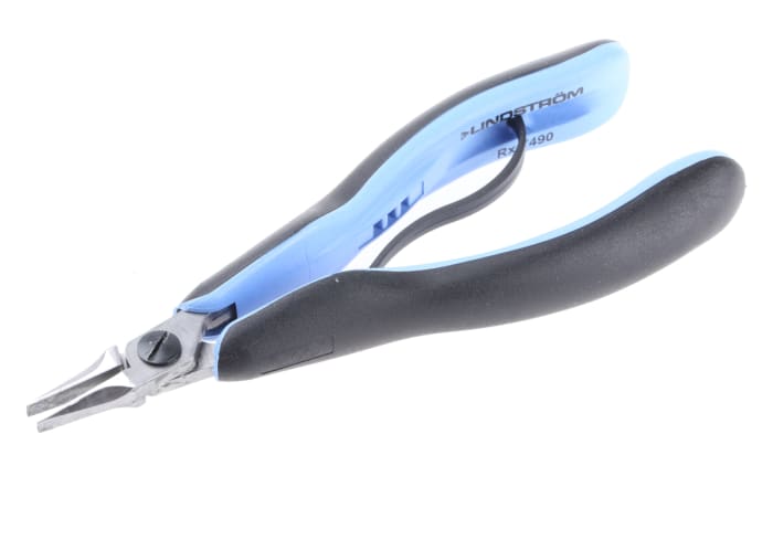 Lindstrom RX 7490 Electronics Pliers, Flat Nose Pliers, 146.5 mm Overall, Straight Tip, 20mm Jaw, ESD