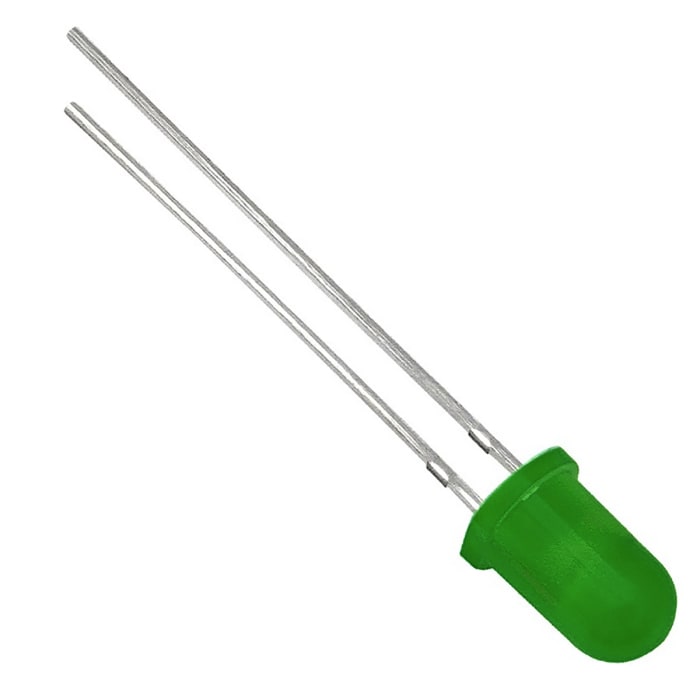 Ledtech L02R5000H1D1, LxxR5000H Serisi Yeşil LED 567 nm, Yuvarlak Mercekli, İğne Bacaklı 5 mm (T-1 3/4)