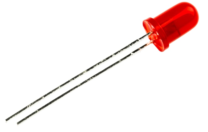 Kingbright Red LED 5mm Through Hole, Resistor L-53SRD-5V