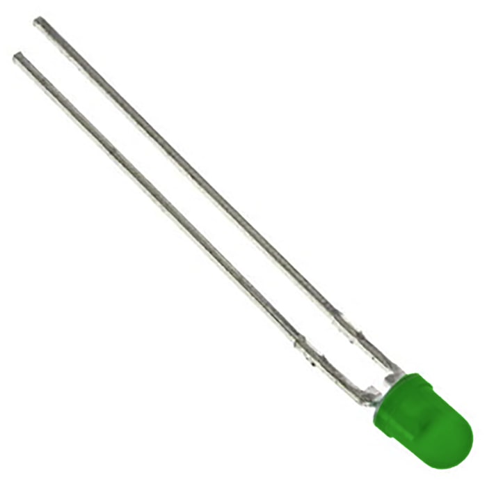 Kingbright2.2 V Green LED 3mm Through Hole, L-934GD