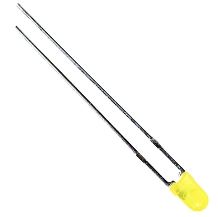 LED Jaune, Traversant, 3 mm (T-1), 2,1 V