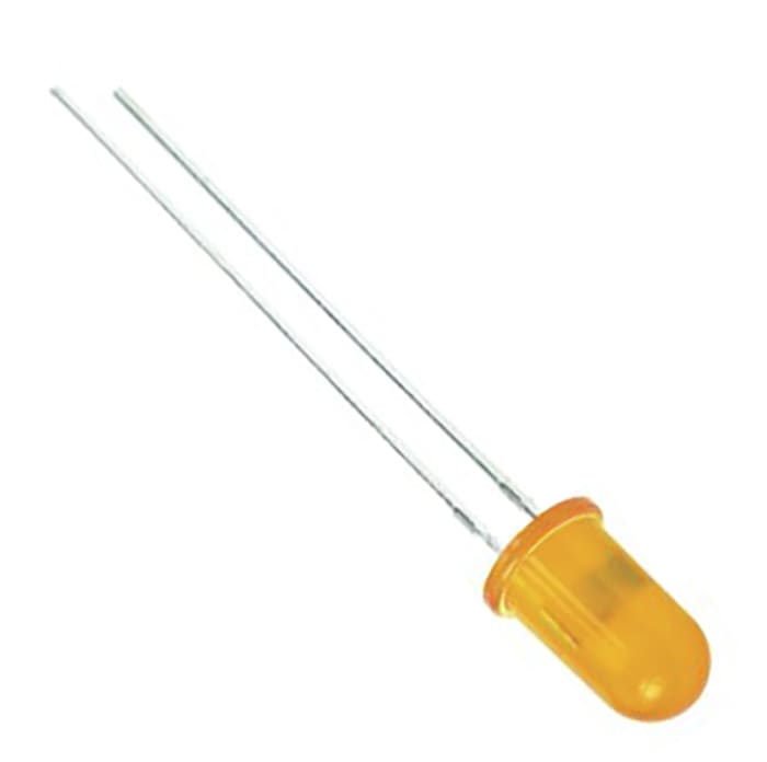 LED Sarı L-53YD Kingbright, Solid State Lamp Serisi 588 nm 5 mm (T-1 3/4), Yuvarlak Mercekli, İğne Bacaklı