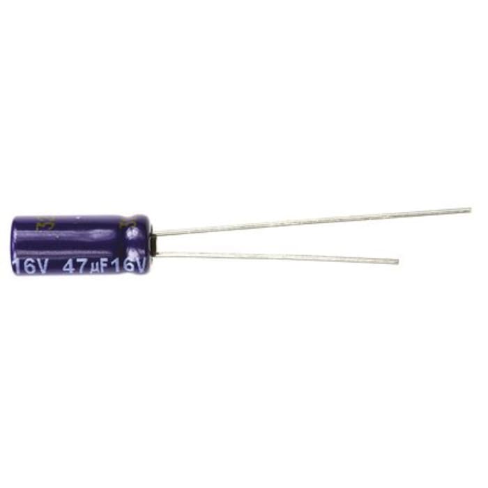 Panasonic 47μF Aluminium Electrolytic Capacitor 16V dc, Radial, Through Hole - ECA1CM470