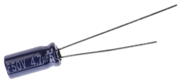 Panasonic 4.7μF Aluminium Electrolytic Capacitor 50V dc, Radial, Through Hole - ECA1HM4R7