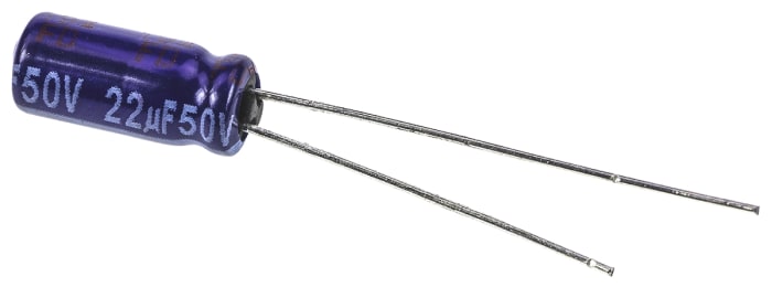 Panasonic 22μF Aluminium Electrolytic Capacitor 50V dc, Radial, Through Hole - ECA1HM220