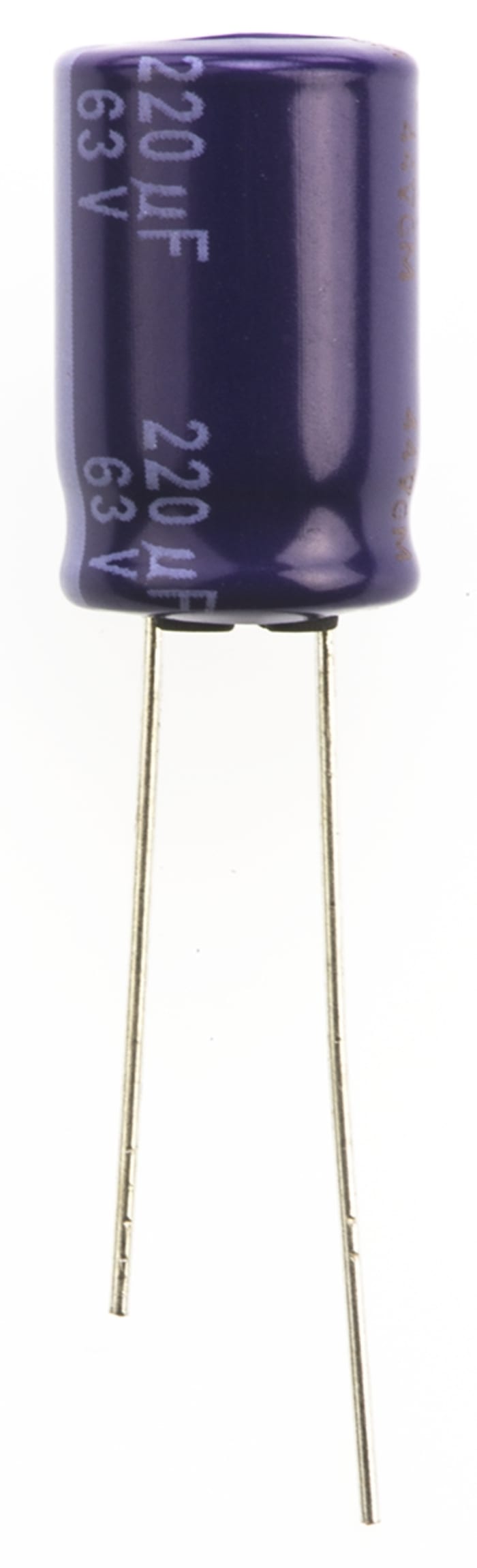 Panasonic 220μF Aluminium Electrolytic Capacitor 63V dc, Radial, Through Hole - ECA1JM221