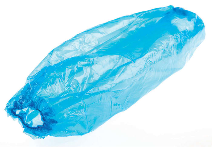 PAL Blue Disposable Polyethylene Arm Protector for Liquid Splash Protection Use, 16in Length, One size