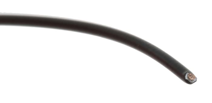 TE Connectivity Black 0.25 mm² Test Lead Wire, 24 AWG, 19/36, 100m, Polyalkene Insulation, 44A0111-24-0