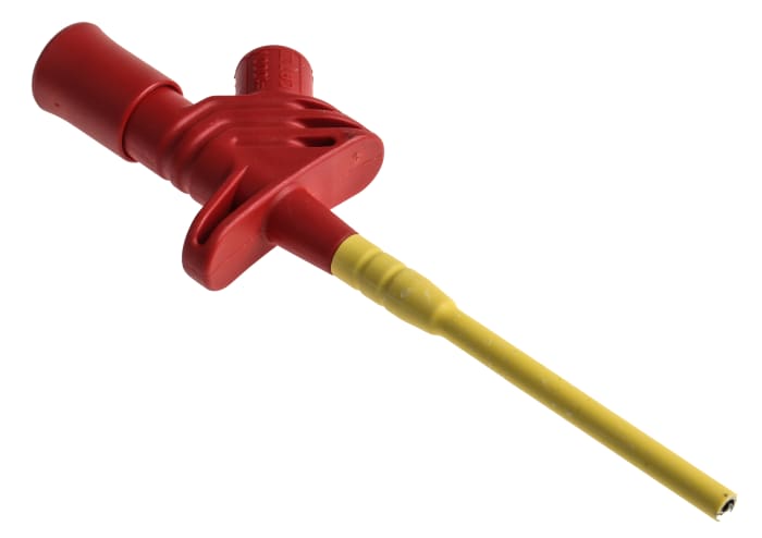 Hirschmann Test & Measurement Red Hook Clip with , 20A, 1000V ac/dc, 4mm Socket