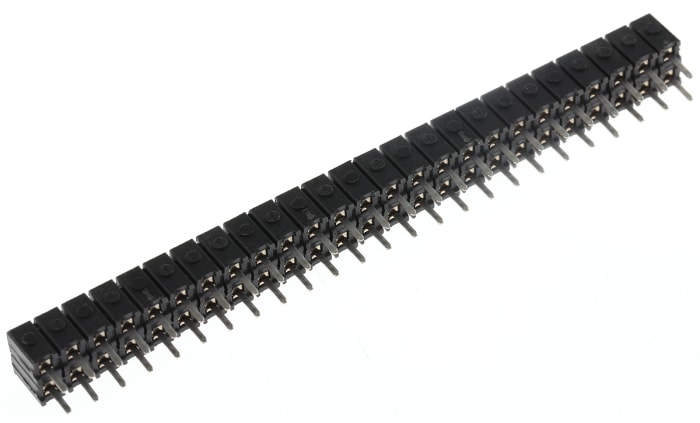 Stelvio Kontek MINICOM Series Straight Through Hole Mount PCB Socket, 50-Contact, 2-Row, 2.54mm Pitch, Solder