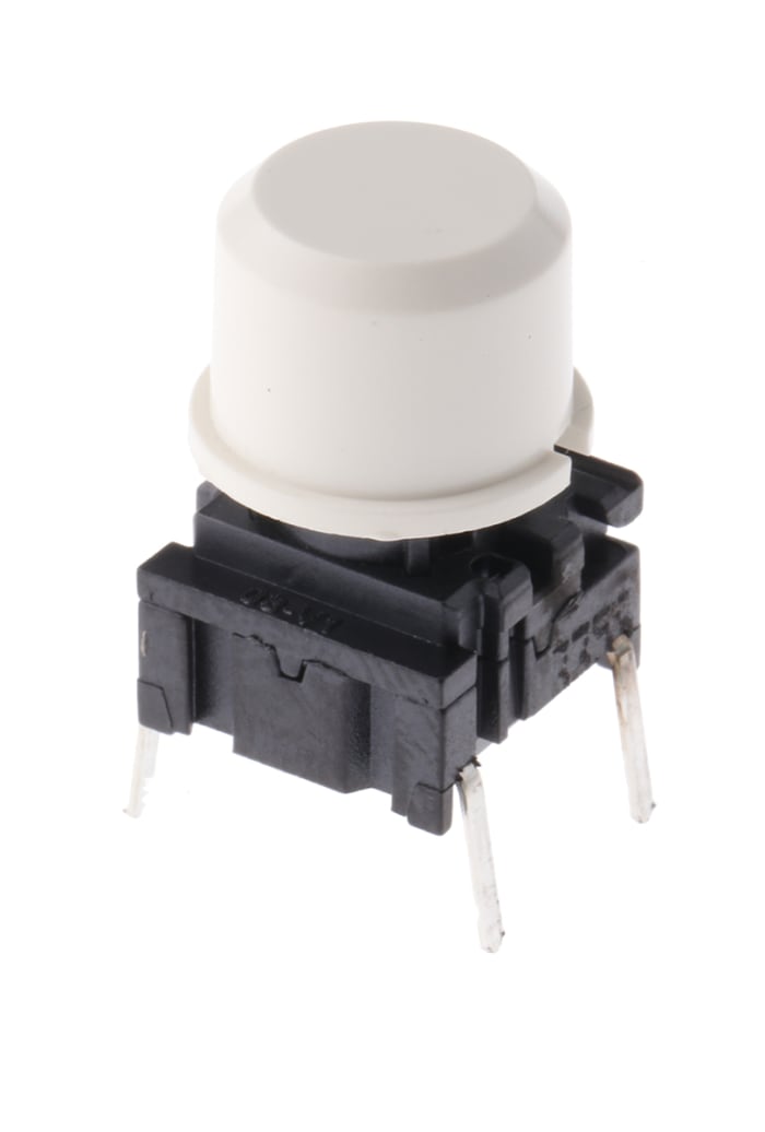 Klavye(Tuş Takımı) Switch'leri, Beyaz, Tek Kutuplu Tek Atımlı (SPST), 24 V dc'de 50 mA, IP67, -40 → +115°C