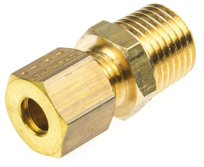 6mm Brass Compression Straight Coupling