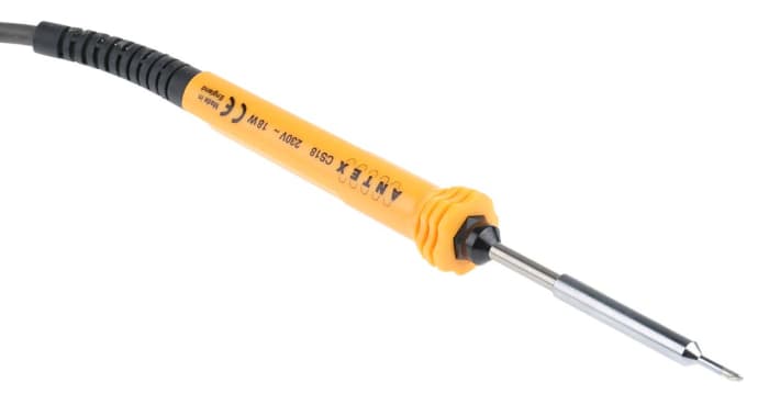 Antex PVC solder iron w/plug,230Vac 18W