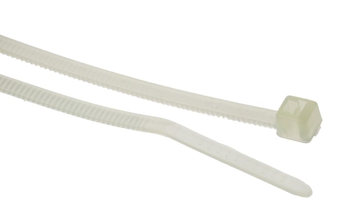 Serre-câble HellermannTyton T18R, 100mm x 2.5 mm, Naturel, en Polyamide 6.6 (PA66), x 100