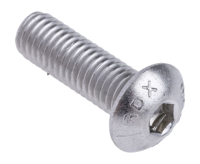 Vis 6 pans À tête bombée hexagonale, M5 x 16mm, en Acier Inoxydable