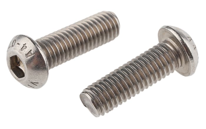 Vis 6 pans À tête bombée hexagonale, M8 x 25mm, en Acier Inoxydable