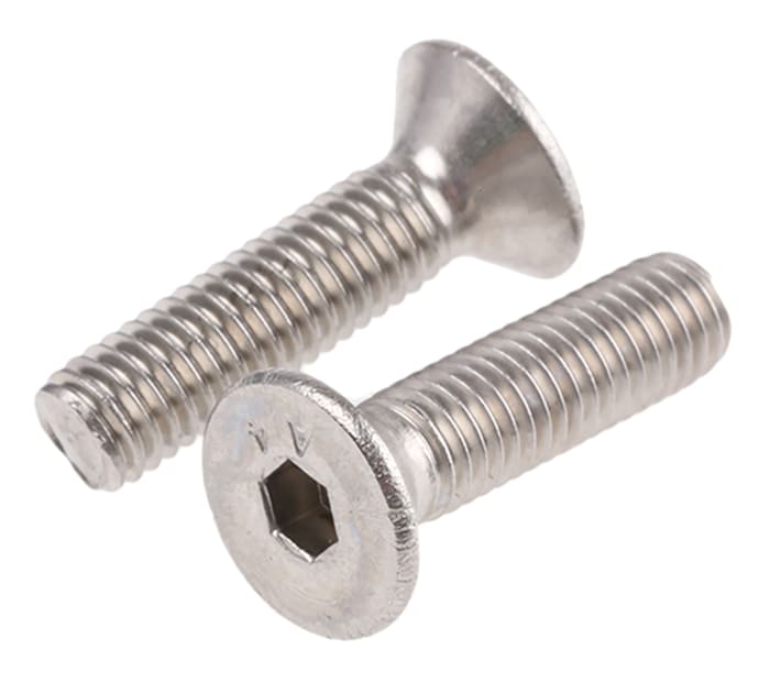 Vis 6 pans à tête fraisée hexagonale, M5 x 20mm, en Acier Inoxydable