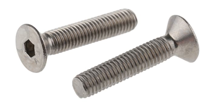 RS PRO Stainless Steel Hex Socket Countersunk Screw, ISO 10642, M5 x 25mm
