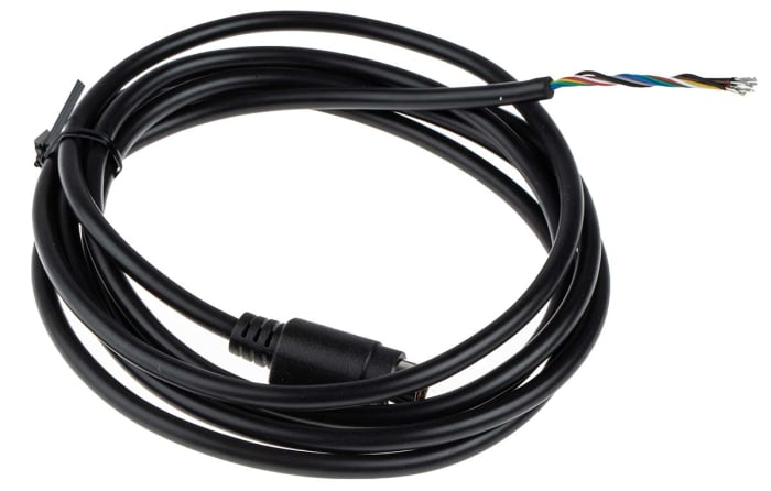 RS PRO Male 9 Pin mini-DIN to Unterminated Black DIN Cable 2m