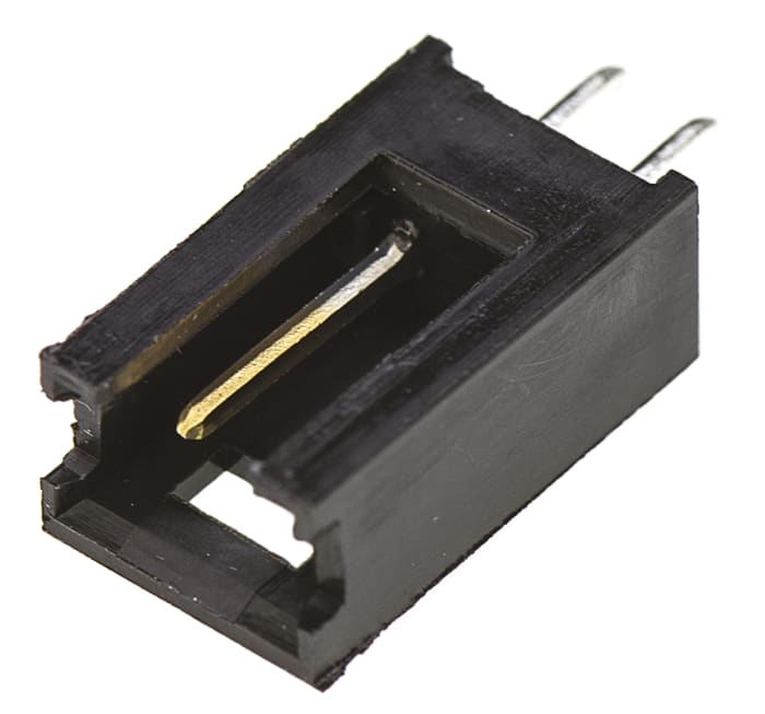 TE Connectivity AMPMODU MOD II Series Straight Through Hole PCB Header, 2 Contact(s), 2.54 mm Pitch, 1 Row, Shrouded