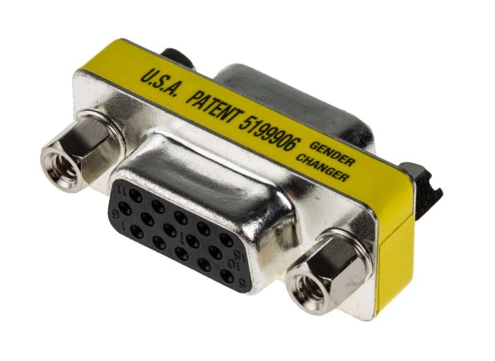 RS PRO D Sub Adapter Female 15 Way D-Sub to Female 15 Way D-Sub