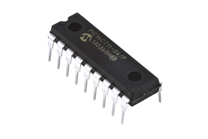 Microchip PIC16C711-04/P, 8 bit PIC, PIC16C71X Microcontroller, 40 MHz, 1.75kB EPROM, 18-Pin PDIP